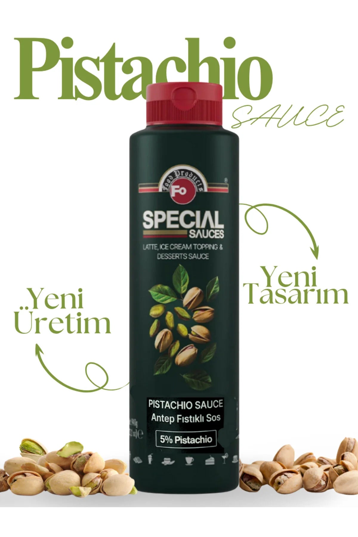 FO Antep Pistazien Topping Sauce mit 5% Pistazie