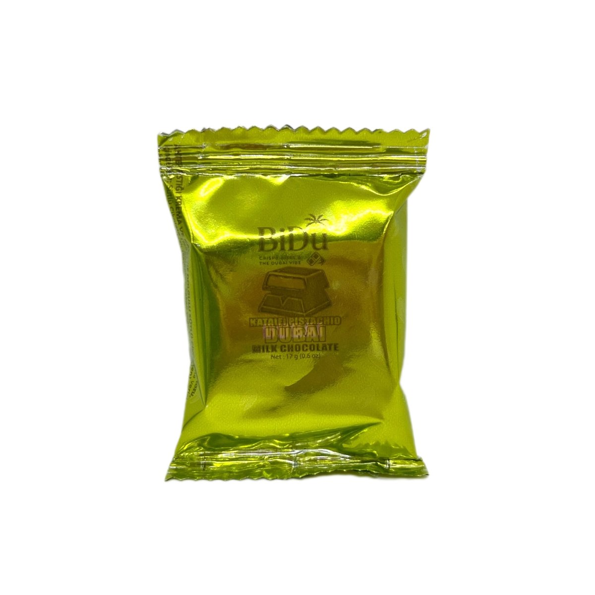 BiDu Premium Dubai - Style Milk Chocolate with Pistachio & Shredded Wheat - 17g - TryAladdin