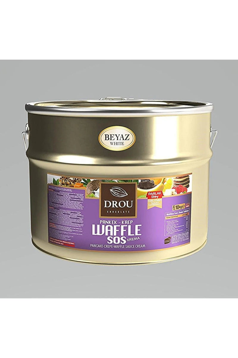 Drou White Chocolate Sauce for Waffle, Crepe & Pancake (10kg) - TryAladdin