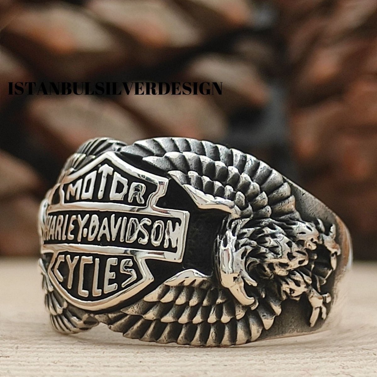 Harley Davidson Sterling Silver Ring - TryAladdin