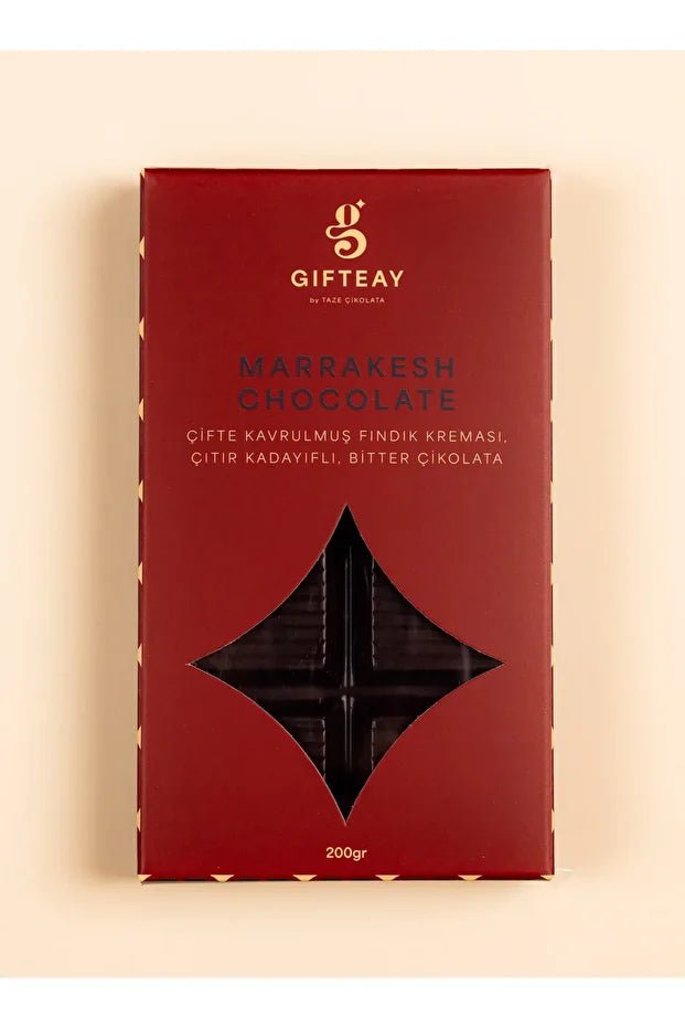 Marrakesh Chocolate: Double Roasted Hazelnut Cream & Crispy Kadayif Dark Chocolate - TryAladdin