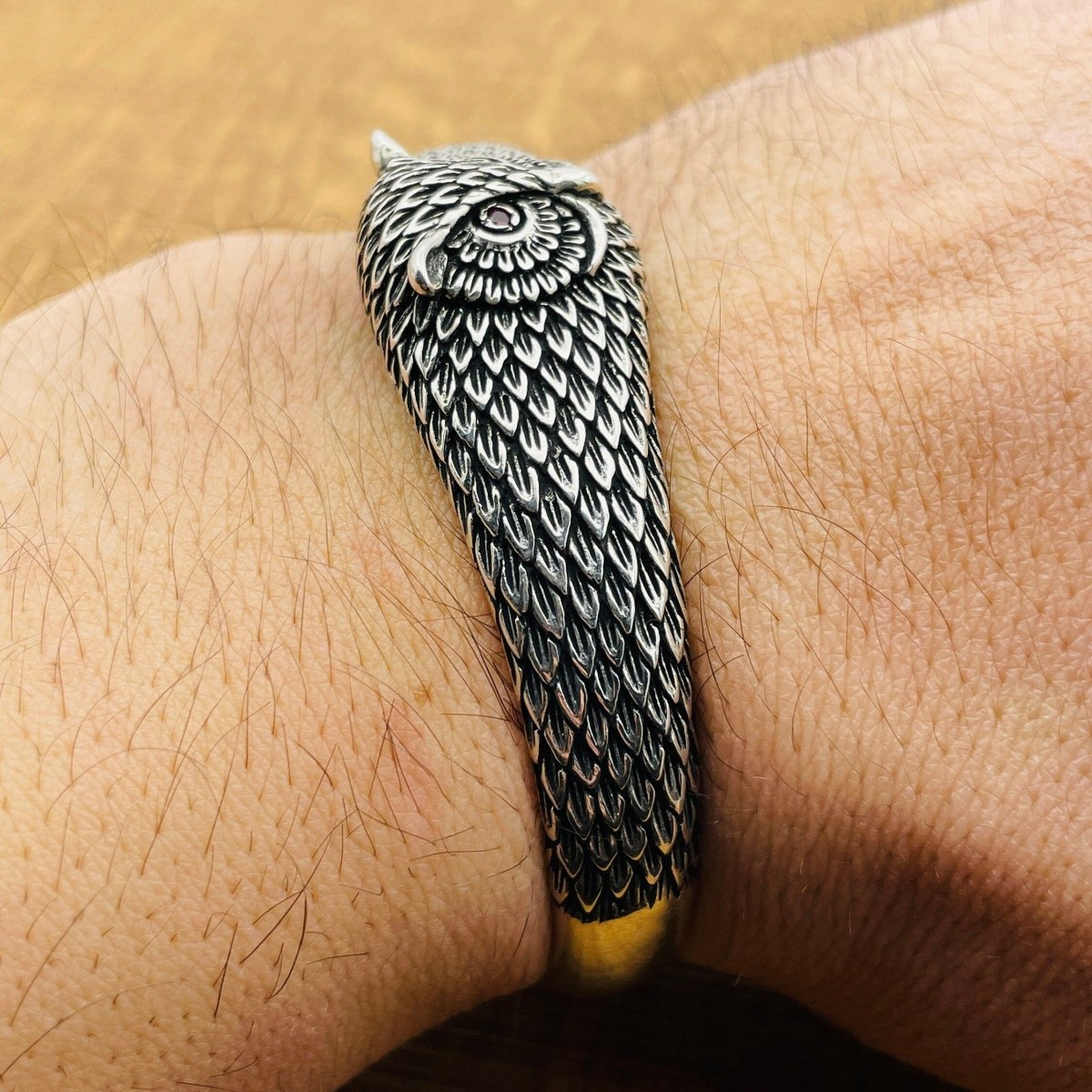 Men's Adjustable Cuff Silver Bracelet - TryAladdin