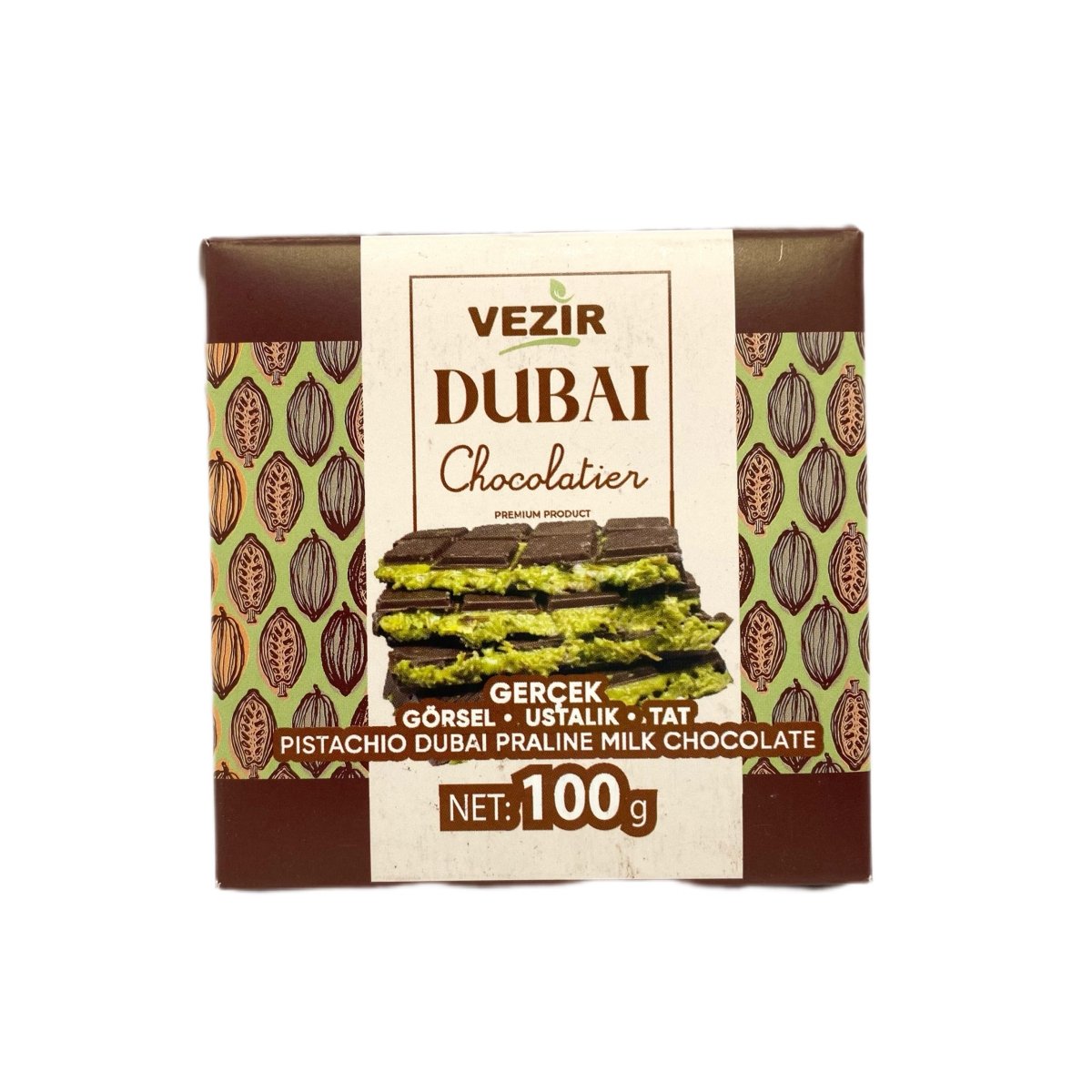 Pistachio Praline Dubai Chocolate Bar – Crispy & Nutty Delight - TryAladdin