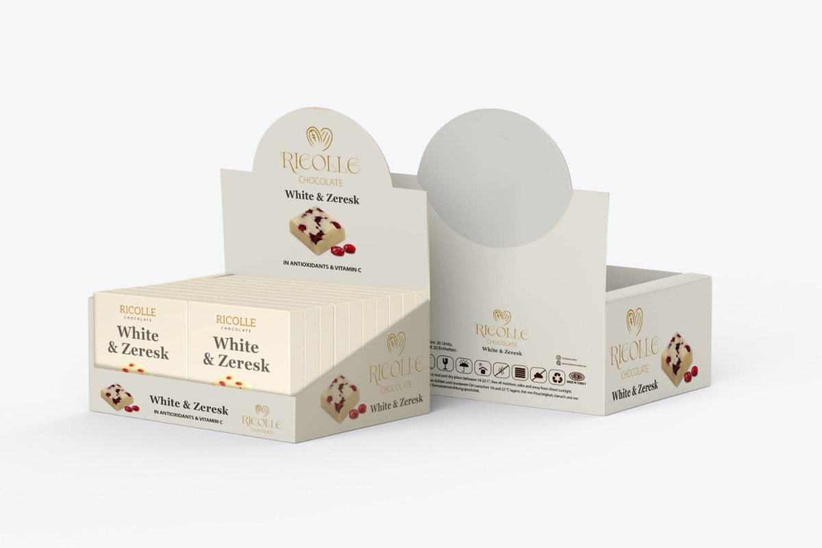 Ricolle White Chocolate with Zereshk Grape - 100gr - TryAladdin