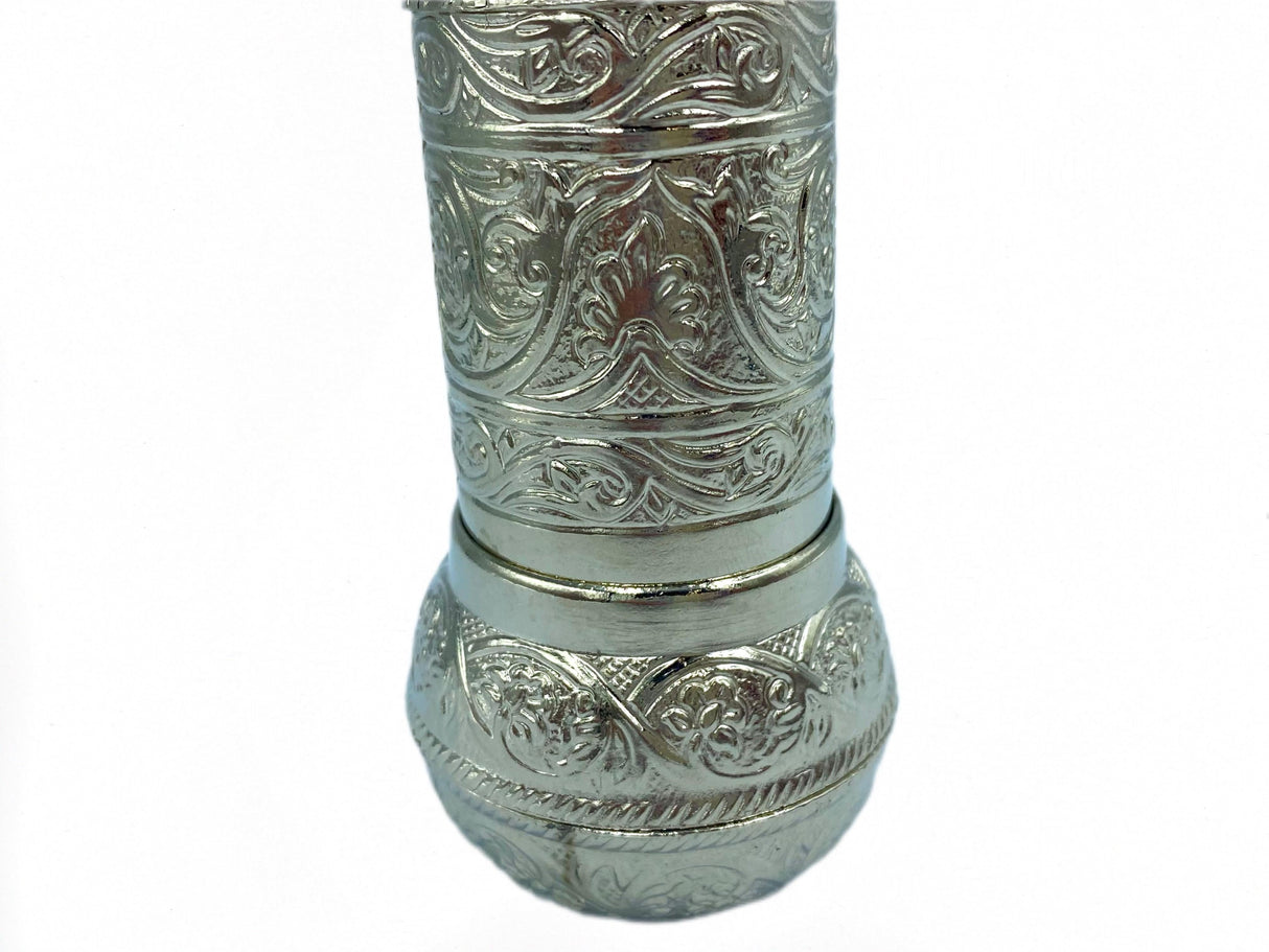 Lavina | Spice/Coffee Grinder Traditional Ottoman Style Copper Silver Color (10 cm) - TryAladdin