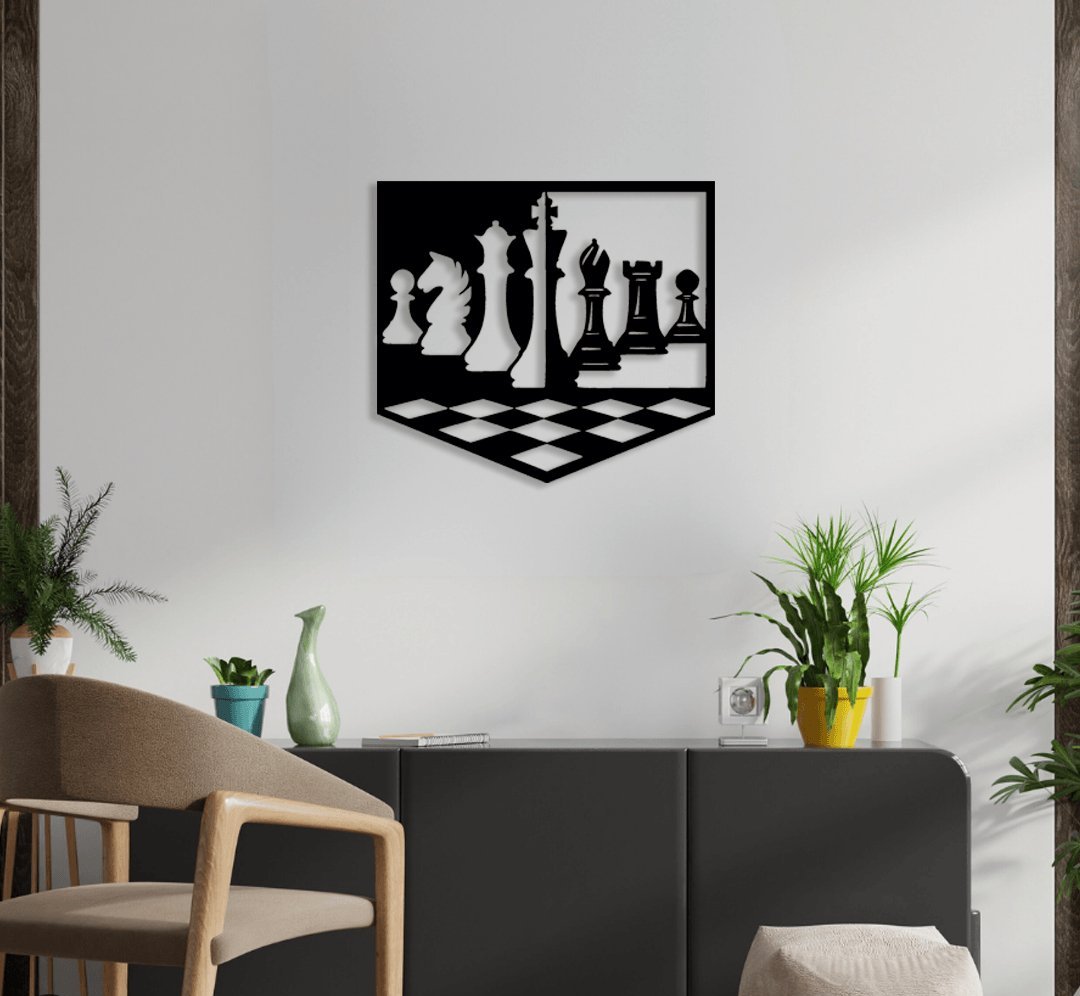 NR Dizayn | Chess Decorative Metal Wall Art - TryAladdin