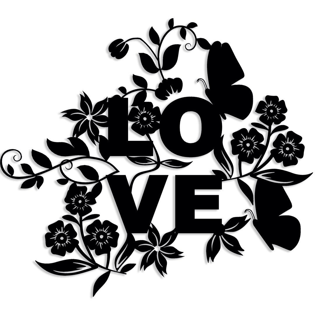 NR Dizayn | Love Decorative Metal Wall Art - TryAladdin