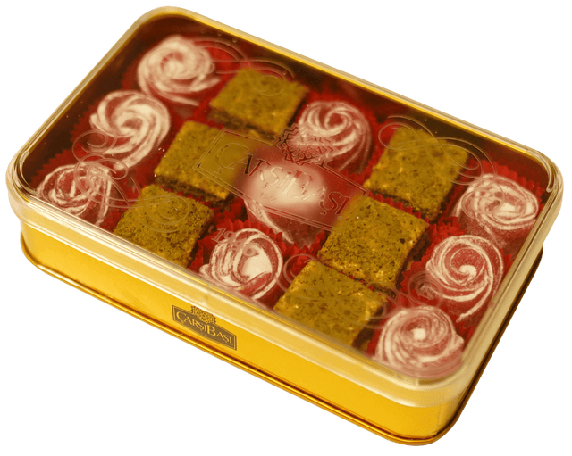Carsibasi Premium Assorted Turkish Delight (Pistachio & Rose) - 310g Gift Tin - TryAladdin