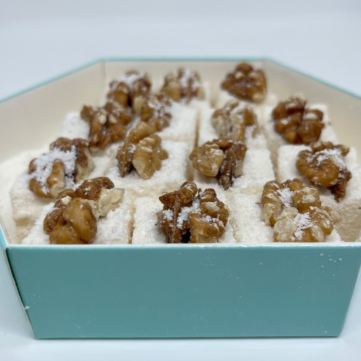 Carsibasi Premium Walnut Sultan Turkish Delight - 300g Hexagonal Box - TryAladdin