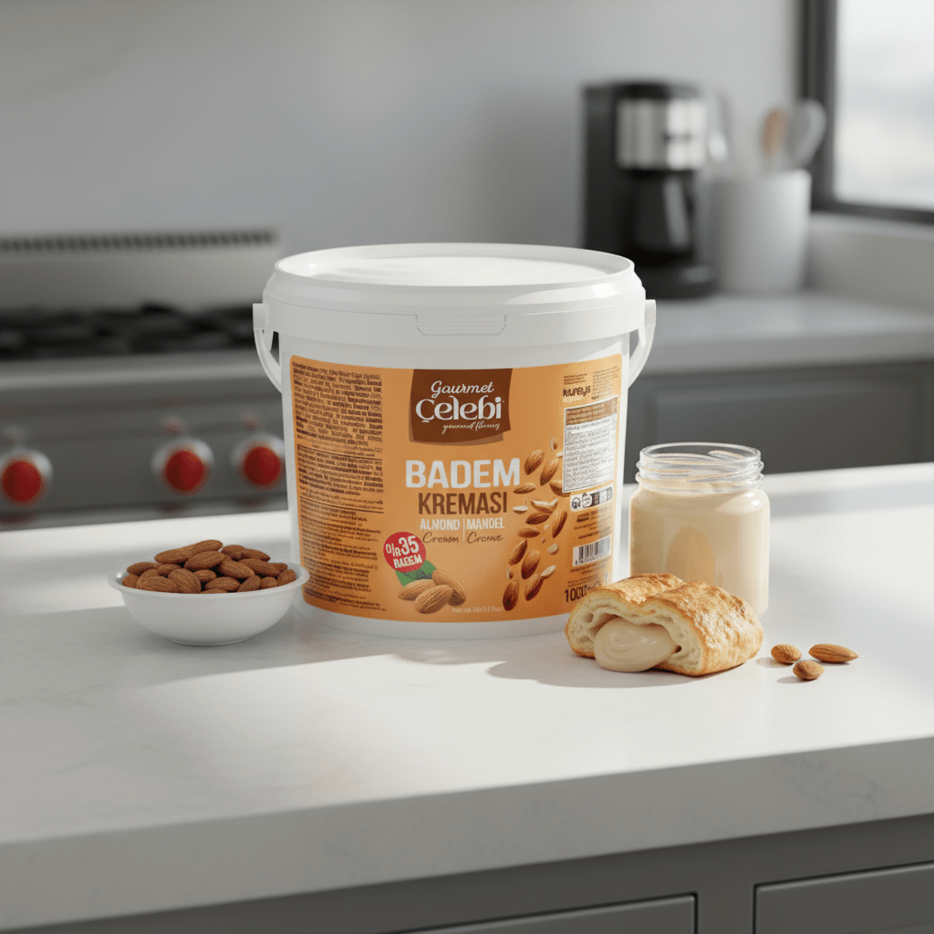 Celebiogullari Professional Almond Cream (35% Almond) - 500g, 1kg & 5kg Buckets - TryAladdin