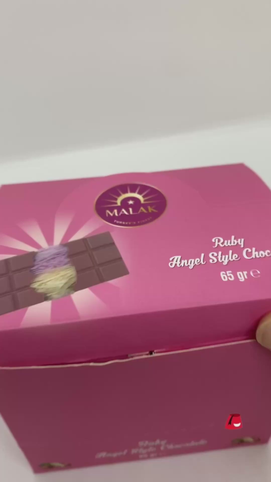 Malak Chocolat Ruby Cheveux d'Ange avec Pistache & Barbe à Papa - 65gr